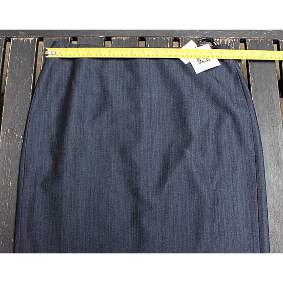 New w/Tags - sz 12 - Anne Klein Tailored Skirt w/Kick Pleat, Indigo, Nordstrom - Picture 11 of 11